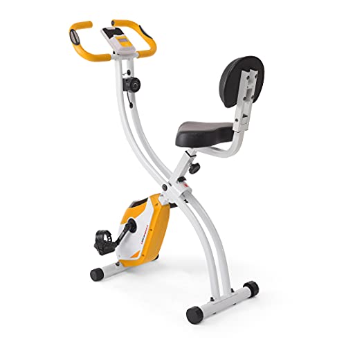 Ultrasport F-Bike 200B, Trainer Per Cyclette Pieghevole, Con Schienale, Computer Allenam Lcd, Peso Massim Utent 110 Kg, Misurazione Frequenz Cardiaca,