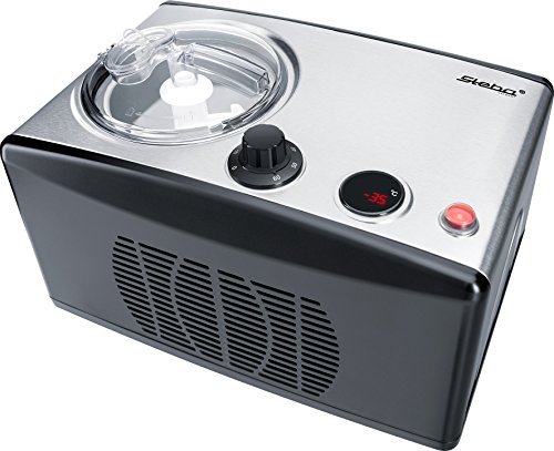 Steba 55100 Macchina Per Ghiaccio Con Compressore Di Raffreddamento/1,5 L. Volume, Black, Stainless Steel
