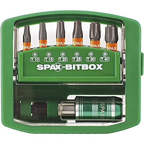 Spax Bitbox T-Star Plus 400007899019 - Porta Punte A Sgancio Rapido T10, T15, T20, T25, T30, T40 In 25 Mm