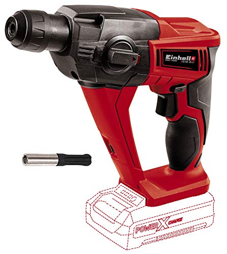 Einhell 4513812 Martello Tassellatore A Batteria A 3 Funzioni Te-Hd, 18 Li-Solo, 18 V, Nero, Rosso, Senza Caricabatteria