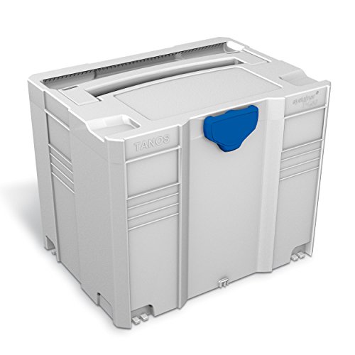 Tanos 2126103_Sml Systainer T-Loc Iv 80100004 - Cassetta Per Il Trasporto In Plastica Abs, 396 X 315 X 296 Mm, Colore: Grigio Chiaro Con Chiusura Blu