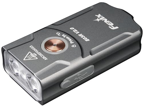 Fenix E03R V2.0 Ricaricabile 500 Lumen Portachiavi Grigio Chiaro