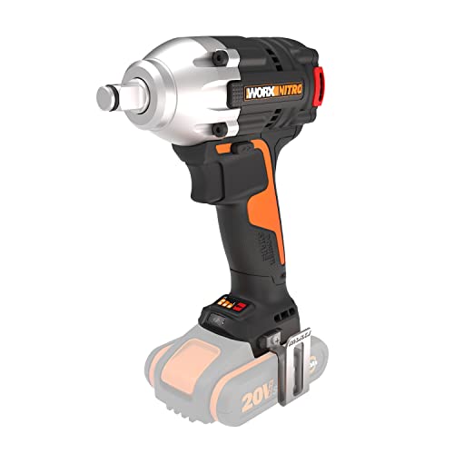 Worx Wx272.9 Nitro Avvitatore A Percussione A Batteria Senza Spazzole 20 V – 300 Nm, Con Cambio A 3 Velocità E Luce Led – Per Diversi Lavori A Vite –