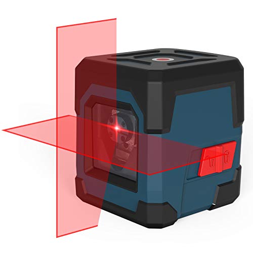 Rockseed Cross Livella Laser Punti Orizzontali E Verticali Ruotabile Di 360 ° Livella Laser Con Modalità Manuale/Autolivellante Ip54 1M Antiurto (Batt