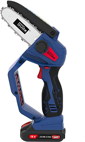 Güde Mini Motosega A Batteria Mk 18-201-05 (18 V, Easy Energy-Exchange, Lunghezza Di Taglio 12,7 Cm, Lunghezza Della Spada 15,8 Cm, Velocità Della Cat