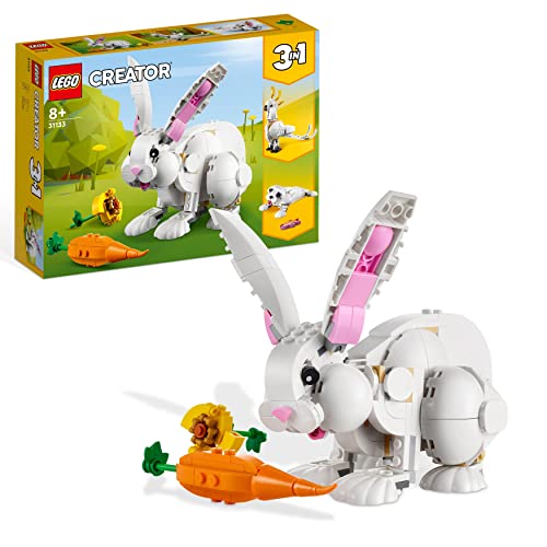 Lego Creator Coniglio Bianco, Set Di Costruzioni, Animali Giocattolo Per Bambini Da 8 Anni In Su Con Coniglietto, Foca E Pappagallo, Giochi 3 In 1 In