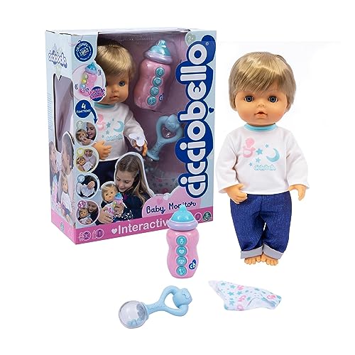 Cicciobello Baby Monitor, Bambola Interattiva Con Corpo Morbido Da 30 Cm, Giochi Bambini 2 Anni, Accessori Inclusi E Funzioni Guidate Dal Monitor Bibe