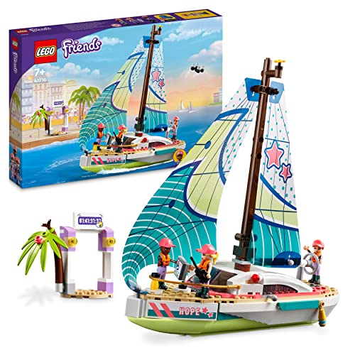 Lego Friends L’Avventura In Barca A Vela Di Stephanie, Set Di Costruzioni Con Imbarcazione Giocattolo E 3 Mini Bamboline, Giochi Per Bambine E Bambini