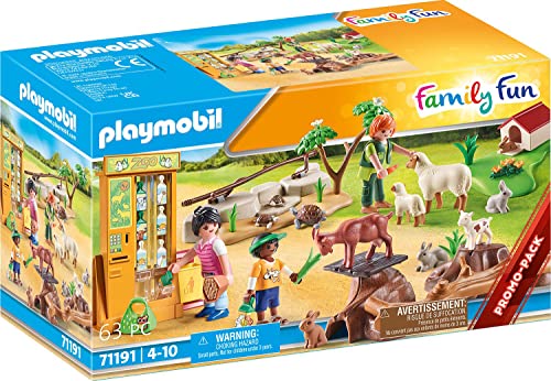 Playmobil Family Fun 71191 Lo Zoo Dei Piccoli, Con Animali Giocattolo, Giocattolo Per Bambini Dai 4 Anni In Su, Nero