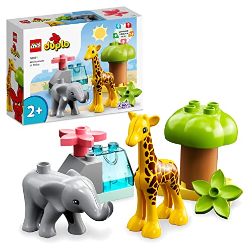 Lego Duplo Animali Dell’Africa, Giochi Educativi Con Animali Giocattolo Per Bambini E Bambine Dai 2 Anni Con Giraffa, Elefante E Tappetino Da Gioco 10