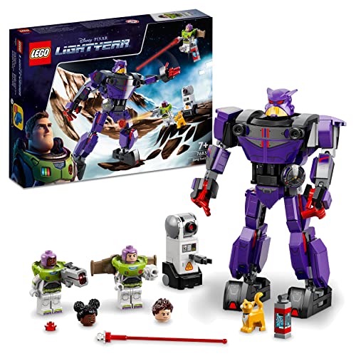 Lego 76831 Lightyear Disney E Pixar Battaglia Di Zurg, Giochi Per Bambini Dai 7 Anni, Minifigure Di Buzz E Izzy, Robot Giocattolo Action Figure Mech,