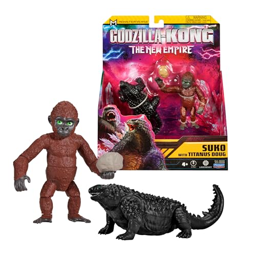 Giochi Preziosi Godzilla Per Kong Il Nuovo Impero - Suko Con Dought Action Figure Da Collezione Da 15 Cm Articolato,Dettagliato E Accessoriato, Per Ba
