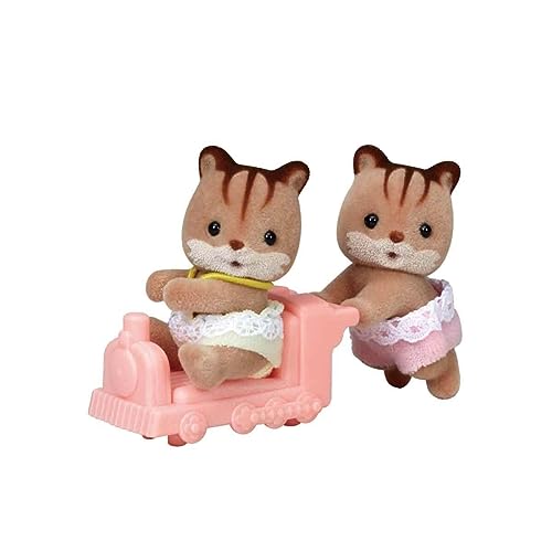 Sylvanian Families- Walnut Squirrel Twins Gemelli Scoiattolo Nocciola, Colore Colorato, 5421