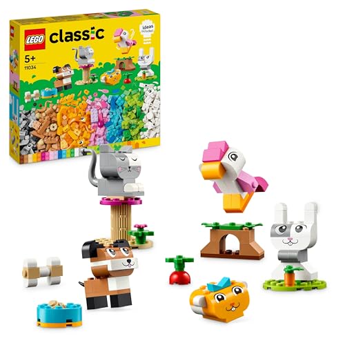 Lego Classic Animali Domestici Creativi, Giocattolo Per Bambini E Bambine Da 5 Anni In Su Con Mattoncini Per Costruire Cane, Gatto, Coniglio, Criceto