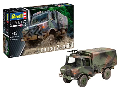 Revell 03337 Unimog 2T Kit Modello Scala 1:35 Milgl, Multicolore