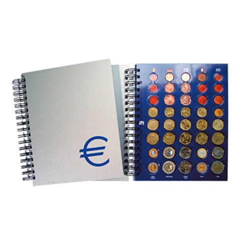 Safe 7807 Euro Album Topset A Spirale | Per 25 Serie Da 1 Cent A 2 Euro | Album Con Inserimento Monete A Pressione | Euro Coins Collector'S Album Per