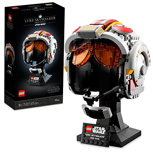 Lego Star Wars Casco Di Luke Skywalker (Red Five), Kit Modellismo Adulti, Elmo Da Collezione, Idea Regalo Da Esposizione Per Uomo E Donna Fan Di Guerr