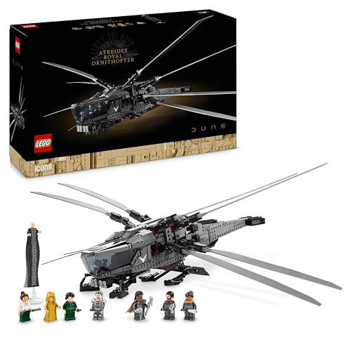 Lego Icons Dune Atreides Ornitottero Reale, Regalo Festa Del Papà, Per Donna, Uomo E Per Adulti Amanti Dei Film Di Fantascienza Con 8 Minifigure Da Co