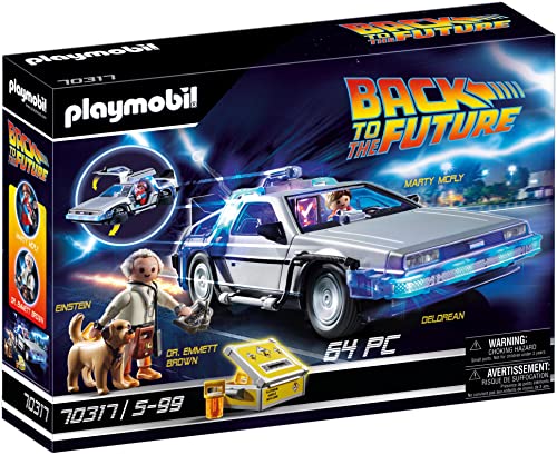 Playmobil Back To The Future 70317 Delorean Con Effetti Luminosi, Per Bambini Dai 6 Anni