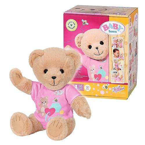 Baby Born Orsacchiotto Rosa 835388 - Orsacchiotto Di Peluche Da 36 Cm - Include Completino Rosa E Accessori - Può Indossare Gli Abiti Di Baby Born Da