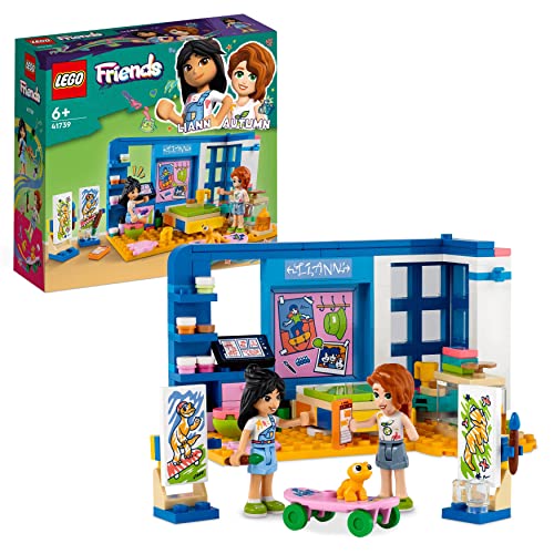 Lego Friends La Cameretta Di Liann, Camera Da Letto A Tema Artistico Con Personaggi 2023 Autumn E Geco Domestico, Giochi Per Bambine E Bambini, Piccol