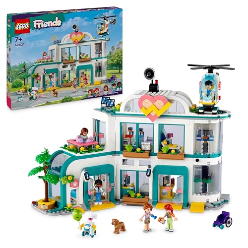 Lego Friends Ospedale Di Heartlake City, Giochi Educativi Del Dottore Per Bambine E Bambini Da 7 Anni In Su Con Elicottero Giocattolo, 5 Mini Bambolin