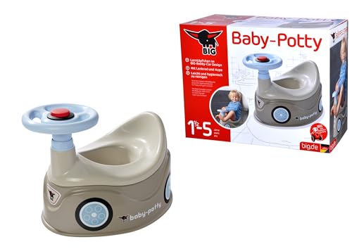 Big Spielwarenfabrik Baby-Potty-Vasino Educativo In Design Big Bobby-Car Con Volante Schienale Alto, Inserto Rimovibile, Per Bambini Dai 18 Mesi In Su
