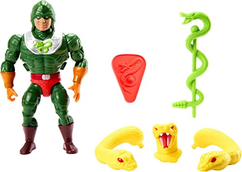 Masters Of The Universe Origins - King Hiss Personaggio Deluxe Da 14 Cm, Motu Da Collezione Con Accessori, Giocattolo Per Bambini 6+ Anni, Hkm80