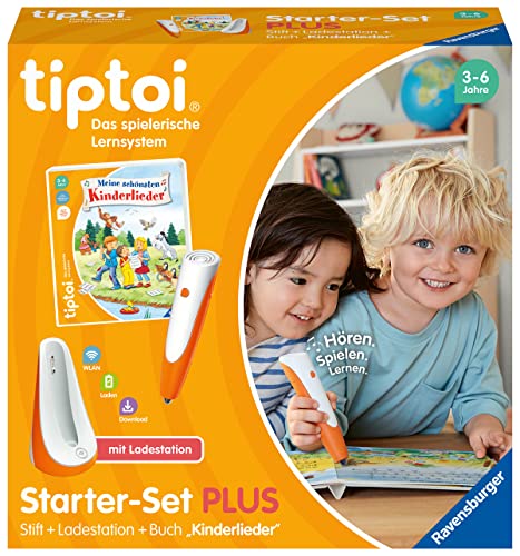 Ravensburger Tiptoi Starter Set Plus 00159: Penna E Libro Le Mie Canzoni Più Belle – Più Stazione Di Ricarica [Esclusivo Amazon]