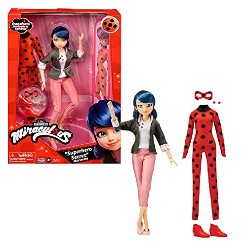 Bandai - Miraculous Ladybug - Bambola Con I Suoi Due Abiti - Ladybug E Marinette - Bambola Articolata Da 26 Cm Con I Suoi Due Abiti - P50355