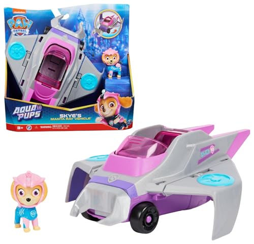 Paw Patrol, Veicolo Trasformabile Aqua Pups Di Skye Per Avventure Marine, Personaggio Di Skye Incluso, Giochi Per Bambini E Bambine, 3+ Anni