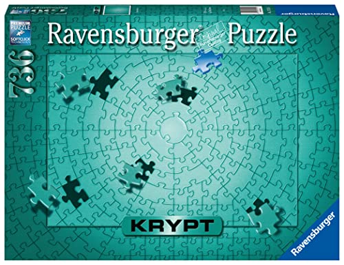 Ravensburger - Puzzle Krypt Metallic Mint, 736 Pezzi, Puzzle Impossibili, Idea Regalo, Per Lei O Lui, Puzzle Adulti