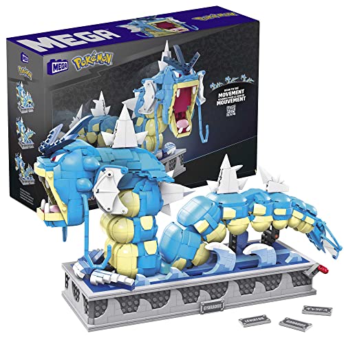 Mega - Pokémon Kinetic Gyarados Set Di Costruzioni Con 2186 Mattoncini E Pezzi Compatibili, Arti Snodati, Set Regalo Per Costruttori Adulti, Regalo Pe
