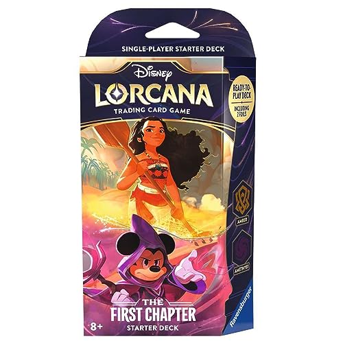 Ravensburger Disney Lorcana Trading Card Game: Il Primo Capitolo -Ststarter Deck Ambra E Ametista (Inglese)