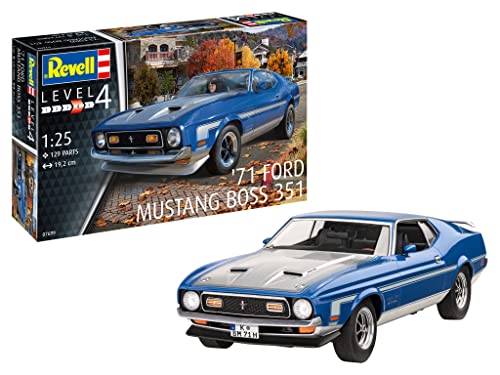 Revell 1:25-71 Mustang Ford 71 Mustang Boss 351, Colore Non Verniciato, 07699