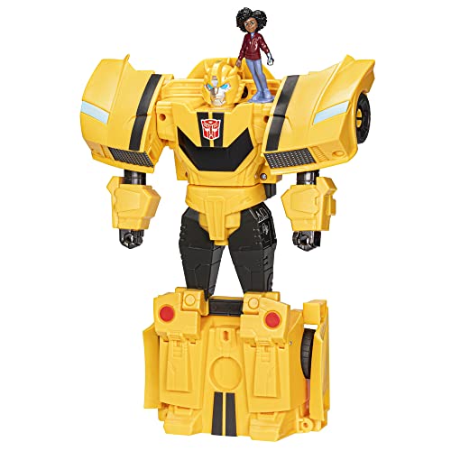 Transformers - Earthspark, Action Figure Di Bumblebee Spin Changer Da 20 Cm Con Action Figure Di Mo Malto Da 5 Cm, Dai 6 Anni In Su