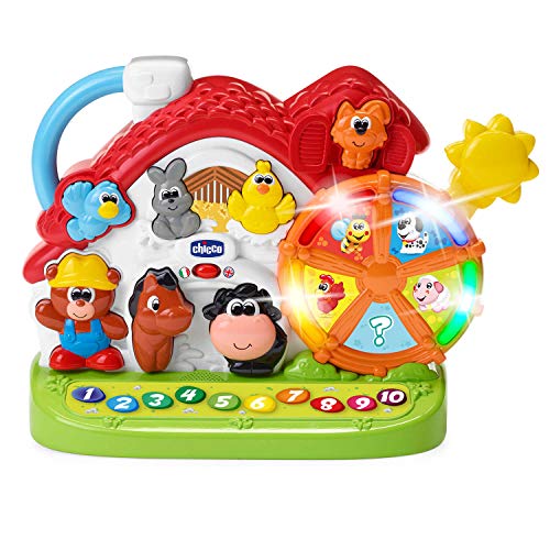 Chicco Fattoria Parlante Bilingue Italiano/Inglese, Fattoria Con Animali Per Bambini Con Luci E Suoni, 3 Modalità Di Gioco, Gioco Educativo Elettronic