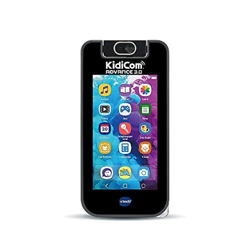 Vtech - Kidicom Advance 3.0 Nero, Portatile Bambino Senza Pacchetto Sicuro - 6/12 Anni - Versione It