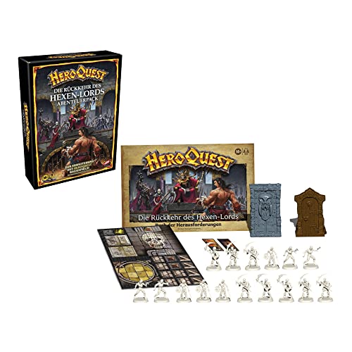 Hasbro Avalon Hill Heroquest Il Ritorno Del Signore Delle Streghe Adventure Pack, Dungeon Crawler Game Da 14 Anni, Gioco Base Heroquest Richiesto, Mul