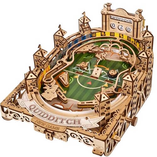 Ugears Harry Potter Flipper Quidditch Puzzle 3D Legno - Modellismo Da Costruire Adulti - Flipper In Legno Meccanico Per Adulti - Gioco Avvincente Ed E