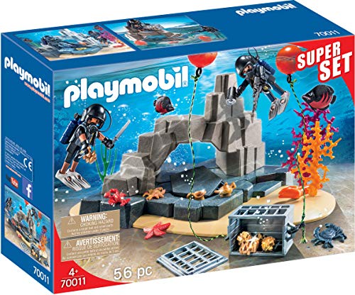 Playmobil Super Set 70011, Unità Speciale Sommozzatori Per Bambini Dai 4 Anni