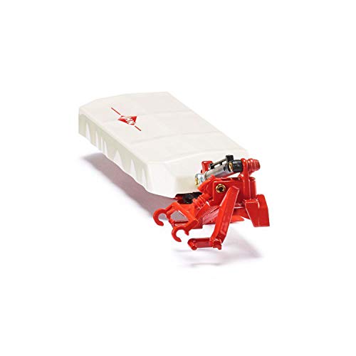 Siku 2456, Falciatrice Posteriore Kuhn, 1:32, Metallo E Plastica, Bianco E Rosso, Compatibile Con I Ganci Di Traino Posteriori Standard Di Siku