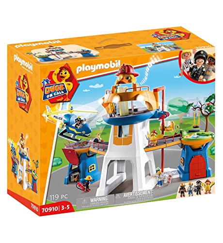 Playmobil Duck On Call 70910 Quartier Generale, Con Luci E Suoni, Giocattoli Per Bambini Dai 3 Anni
