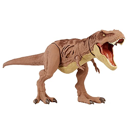 Jurassic World- T-Rex Danni Estremi, Dinosauro Con Dettagli Realistici E Pulsante Attivazione Morso Estremo, Giocattolo Per Bambini 4+ Anni, Gwn26