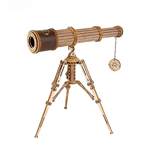 Rokr Puzzle In Legno 3D Telescopio Scienza Monoculare Modellismo Da Costruire Per Adulti Bambini Sopra I 14 Anni 314 Pezzi, Monocular Telescope