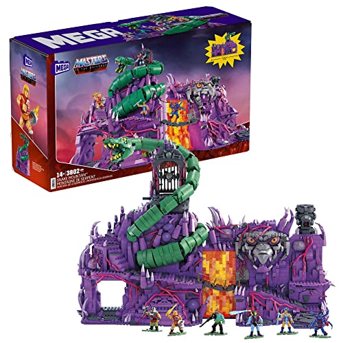 Mega Masters Of The Universe - Snake Mountain Set Per Collezionisti Con Tutti Gli Elementi Della Magia Oscura, Giocattoli Da Costruire Per Costruttori