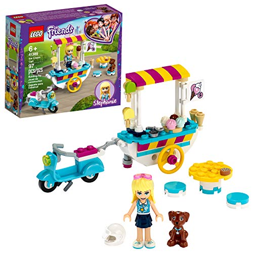 Lego Friends Il Carretto Dei Gelati, Playset Con Le Figure Di Stephanie, Lo Scooter E Il Cane Dash, Giocattoli Per Bambini Dai 6 Anni In Su, 41389