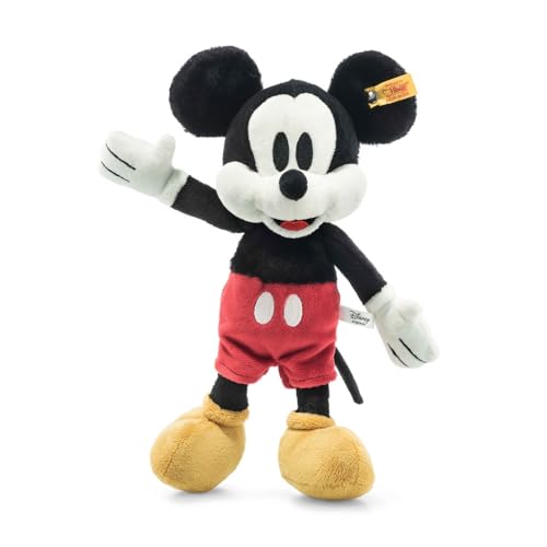 Steiff Soft Cuddly Friends Disney Originals Mickey Mouse, 31 Cm, Peluche Per Bambini, Morbido E Avvolgente, Lavabile, Colorato (024498), Multicolore
