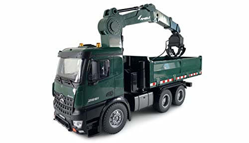 Amewi 22568 Mercedes-Benz Arocs - Carrozza Con Ribaltabile, Rtr Con Batteria E Telecomando, Colore: Verde