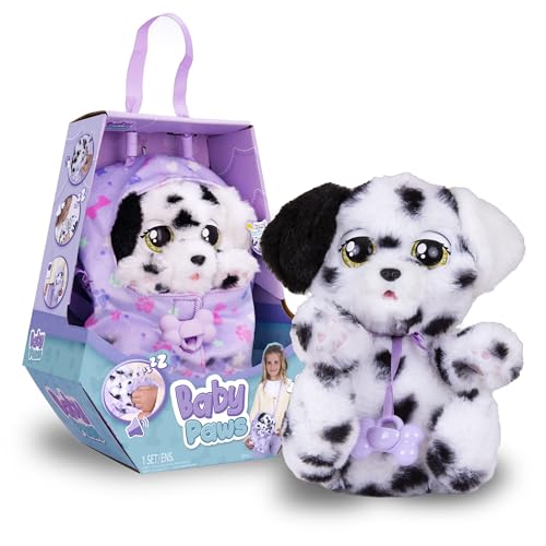 Baby Paws Dalmatian, Peluche Interattivo Con Suoni, Apre E Chiude Gli Occhi Ed Include Borsetta, Copertina, Giocattolo Bambine E Bambini +3 Anni